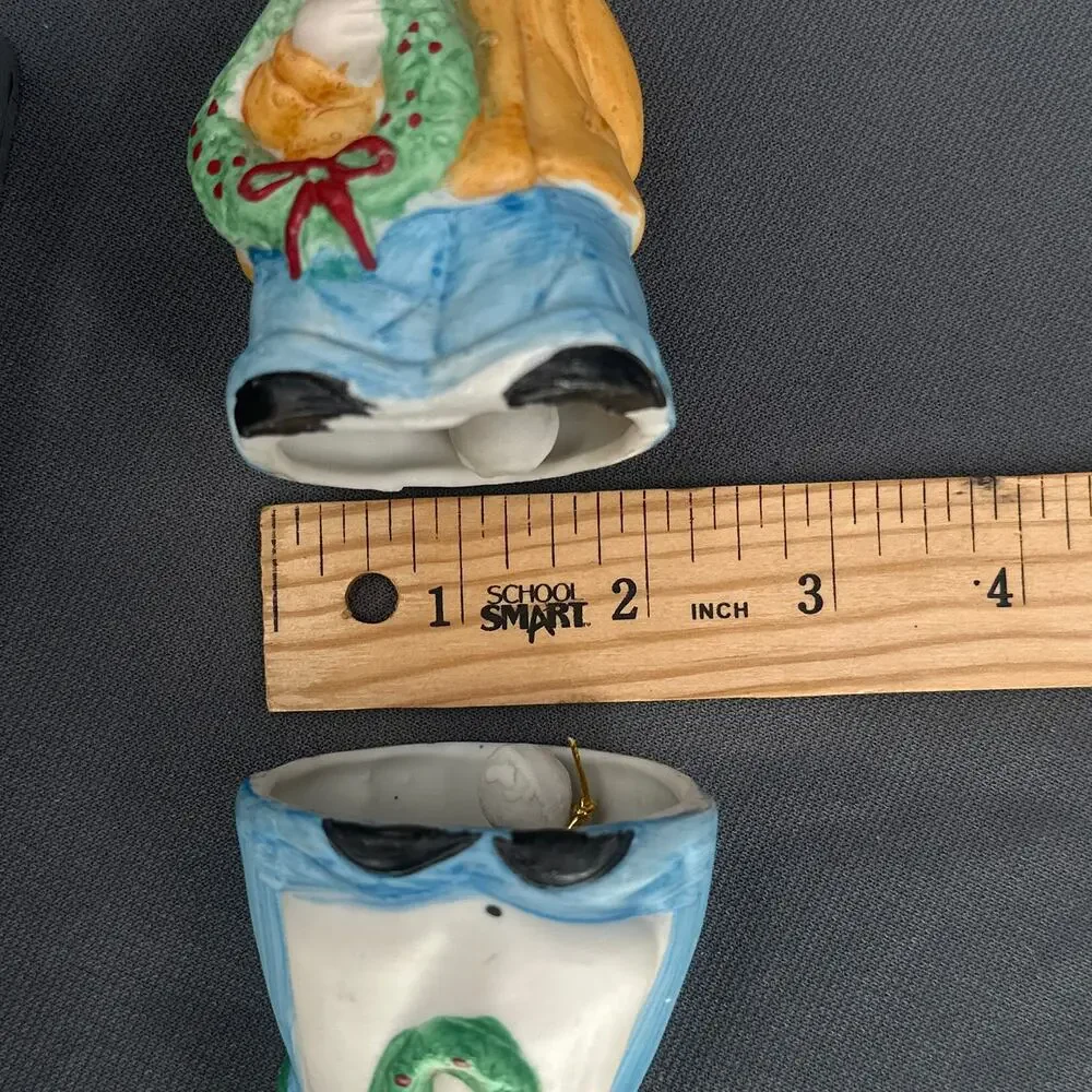 VTG 80s House of Lloyd Porcelain Bisque Bell Ornament Figures Boy Girl Christmas